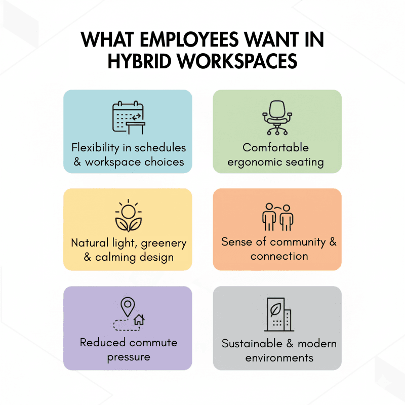 What Employees Want in Hybrid Workspaces During the Return to the Office