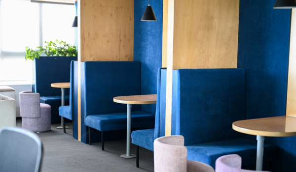 India flexible workspace private seating booths designed for focused work, informal meetings, and quiet collaboration in modern coworking spaces