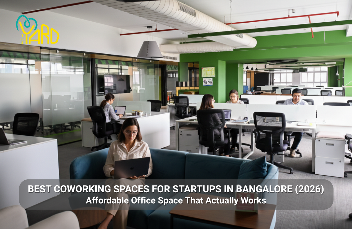 Best coworking spaces in Bangalore featuring modern startup workspace at The Yard