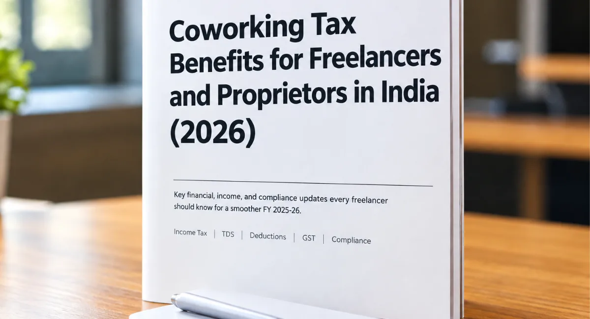 Coworking Tax Benefits for Freelancers and Proprietors in India 2026 guide by The Yard