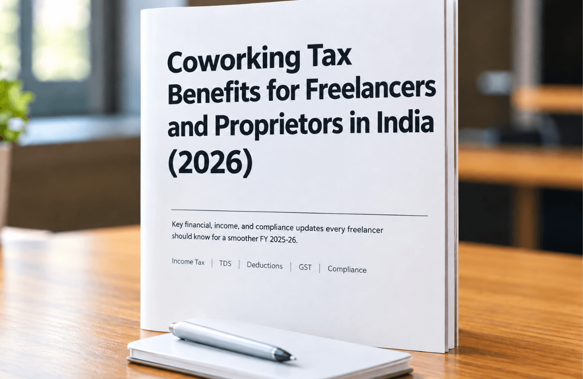 Coworking Tax Benefits for Freelancers and Proprietors in India 2026 guide by The Yard